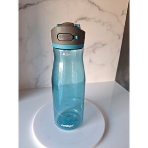 Contigo Water Bottle 40 Ounce Blue Cortland Reusable Autoseal‎ With Straw